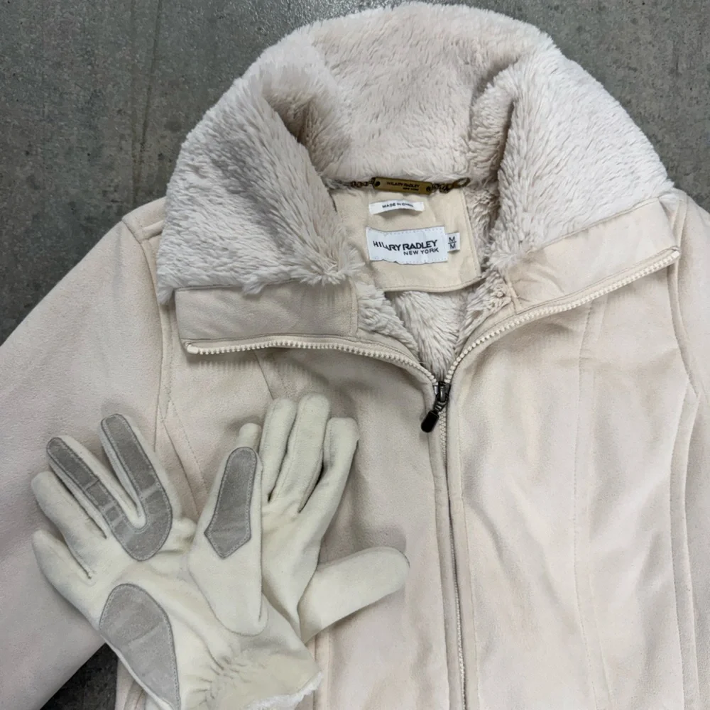 Weatherproof Cream Teddy Jacket with Faux Fur - Picture 3 of 4